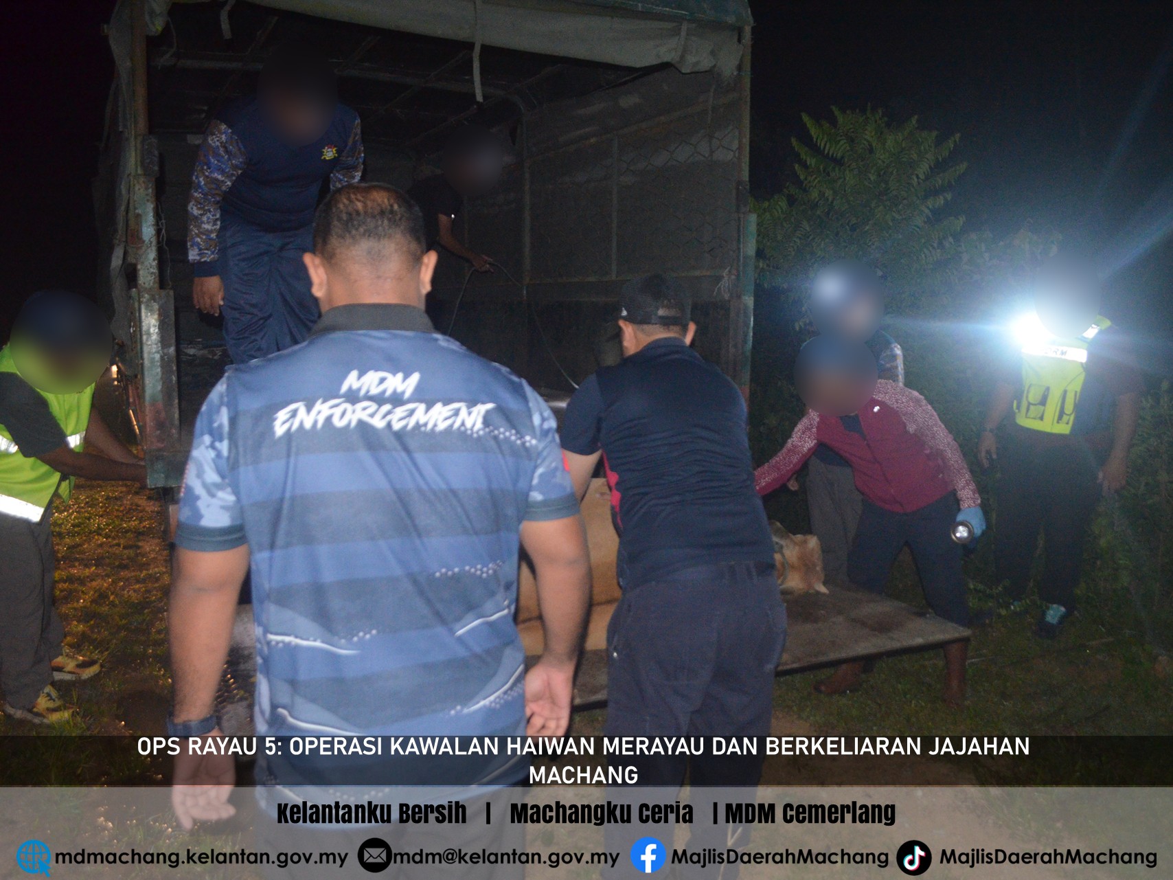 OPS RAYAU 5 - OPERASI KAWALAN HAIWAN MERAYAU DAN BERKELIARAN JAJAHAN MACHANG